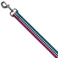 Load image into Gallery viewer, Dog Leash - Buffalo Plaid Turquoise/Fuchsia Fade