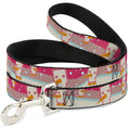 Load image into Gallery viewer, Dog Leash - Block Penguins Mauve