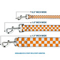 Load image into Gallery viewer, Dog Leash - Checker White/TN Orange