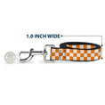 Load image into Gallery viewer, Dog Leash - Checker White/TN Orange