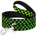 Load image into Gallery viewer, Dog Leash - Checker Black/Neon Green