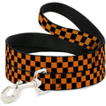 Load image into Gallery viewer, Dog Leash - Checker Black/Neon Orange