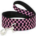 Load image into Gallery viewer, Dog Leash - Checker Black/Baby Pink