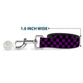 Load image into Gallery viewer, Dog Leash - Checker Black/Purple