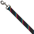 Load image into Gallery viewer, Dog Leash - Checker Stripe Black/Gray/Blue/Gold/Pink