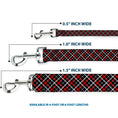 Load image into Gallery viewer, Dog Leash - Criss Cross Plaid Black/Gray/Red