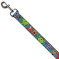 Load image into Gallery viewer, Dog Leash - Cute Monsters Gray/Flame Blue