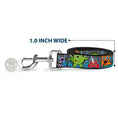 Load image into Gallery viewer, Dog Leash - Cute Monsters Gray/Flame Blue