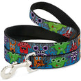 Load image into Gallery viewer, Dog Leash - Cute Monsters Gray/Flame Blue