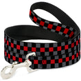 Load image into Gallery viewer, Dog Leash - Checker Black/Gray/1 Red
