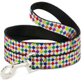 Load image into Gallery viewer, Dog Leash - Diamonds White/Multi Neon
