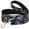 Load image into Gallery viewer, Dog Leash - Dead Men Tell No Tales CLOSE-UP White