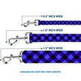 Load image into Gallery viewer, Dog Leash - Diagonal Buffalo Plaid Black/Blue