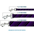 Load image into Gallery viewer, Dog Leash - Diagonal Stripes Black/Purple