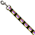 Load image into Gallery viewer, Dog Leash - Dopey Eyes Black/Yellow/Purple