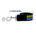 Load image into Gallery viewer, Dog Leash - DROP BASS NOT BOMBS Black/Rainbow