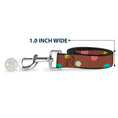 Load image into Gallery viewer, Dog Leash - Dots Brown/Multi Pastel