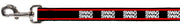 Dog Leash - Double SWAG Black/White/Red Stripe