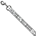 Load image into Gallery viewer, Dog Leash - Dominoes Black/White/Black