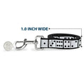 Load image into Gallery viewer, Dog Leash - Dominoes Black/White/Black