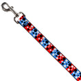 Load image into Gallery viewer, Dog Leash - Dot Blocks Blue/Red/Black/White