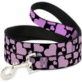 Load image into Gallery viewer, Dog Leash - Eighties Hearts Black/Fuchsia/White
