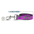 Load image into Gallery viewer, Dog Leash - Eighties Hearts Fuchsia/Black/White