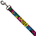 Load image into Gallery viewer, Dog Leash - Eighties Shades Tapes Black/Neon