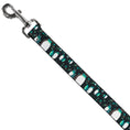 Load image into Gallery viewer, Dog Leash - Emperor Penguins w/Bubbles Black/Gray/Turqs