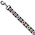 Load image into Gallery viewer, Dog Leash - Eyeballs Black/Multi Color