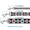 Load image into Gallery viewer, Dog Leash - Eyeballs Black/Multi Color