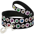 Load image into Gallery viewer, Dog Leash - Eyeballs Black/Multi Color