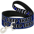 Load image into Gallery viewer, Dog Leash - EAT SLEEP SKATE Buffalo Plaid Blue