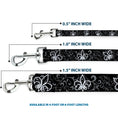 Load image into Gallery viewer, Dog Leash - Fleur-de-Lis Outline w/Filigree Black/Gray