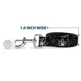 Load image into Gallery viewer, Dog Leash - Fleur-de-Lis Outline w/Filigree Black/Gray