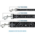 Load image into Gallery viewer, Dog Leash - Fleur-de-Lis w/Filigree Black/Gray