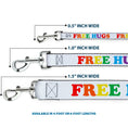 Load image into Gallery viewer, Dog Leash - FREE HUGS White/Multi Color