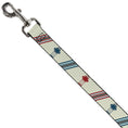 Load image into Gallery viewer, Dog Leash - Fire Hydrants/Stripes Tan/Blues/Reds