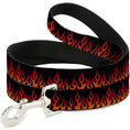 Load image into Gallery viewer, Dog Leash - Flames Black/Orange/Red
