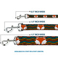 Load image into Gallery viewer, Dog Leash - Fox Face/Stripes Black/Multi Color