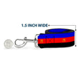 Load image into Gallery viewer, Dog Leash - Flag Polyamorous Pi Symbol Blue/Red/Black/Yellow