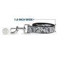 Load image into Gallery viewer, Dog Leash - Floral Paisley3 White/Black