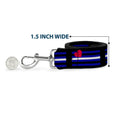 Load image into Gallery viewer, Dog Leash - Flag Leather Black/Blue/Red/White