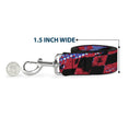 Load image into Gallery viewer, Dog Leash - Grunge Checker Flag Blue/Red