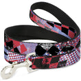 Load image into Gallery viewer, Dog Leash - Grunge Checker Flag Blue/Red