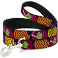 Load image into Gallery viewer, Dog Leash - Green Dragons Smoking Purple