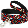 Load image into Gallery viewer, Dog Leash - Geometric1 Black/Red/Tan/Brown/Baby Blue
