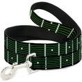 Load image into Gallery viewer, Dog Leash - Guitar Neck Black/White/Lime Green