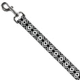 Load image into Gallery viewer, Dog Leash - Geometric Diamond2 Black/White/Black