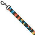 Load image into Gallery viewer, Dog Leash - Geometric8 Charcoal/Orange/Gold/Blue